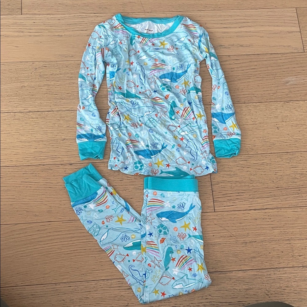 Little Sleepies Colorful Ocean Pajama Set Sz 3T!